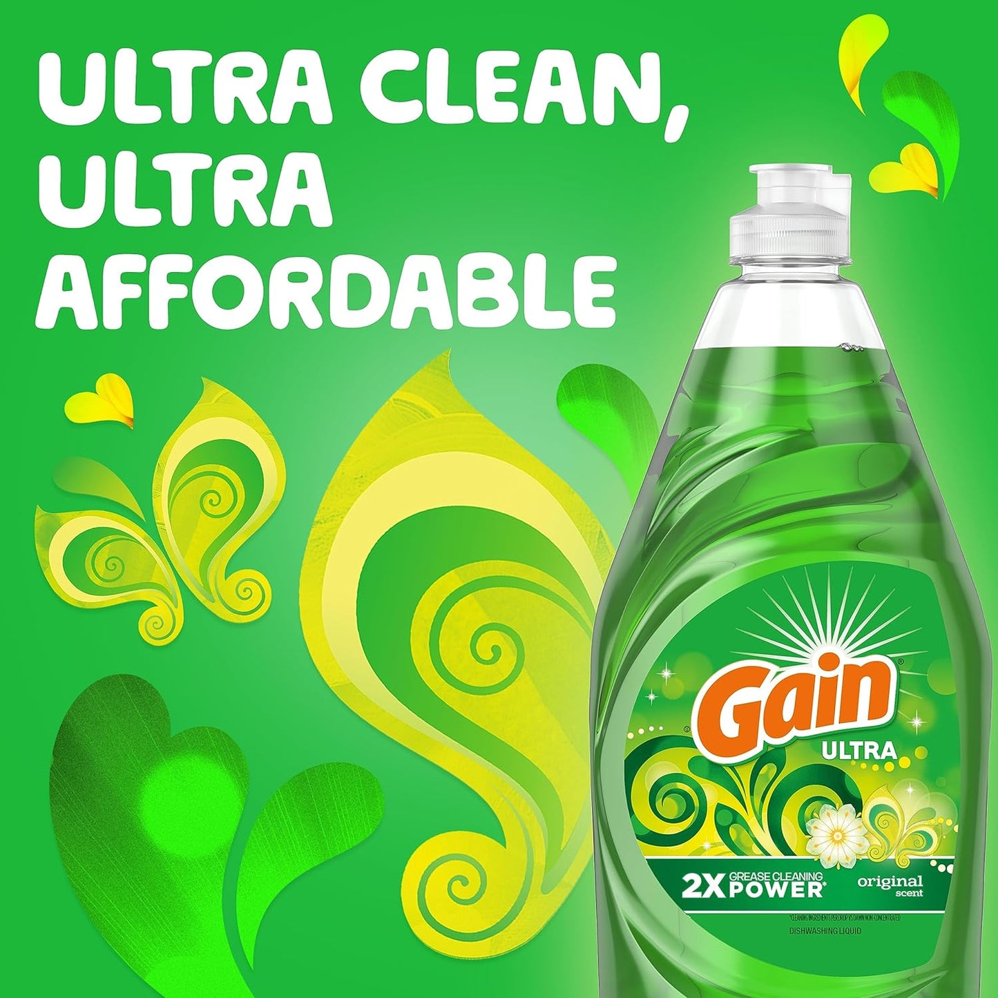 Gain Ultra Liquid Dish Soap, Original Scent, 38 oz. (74346)