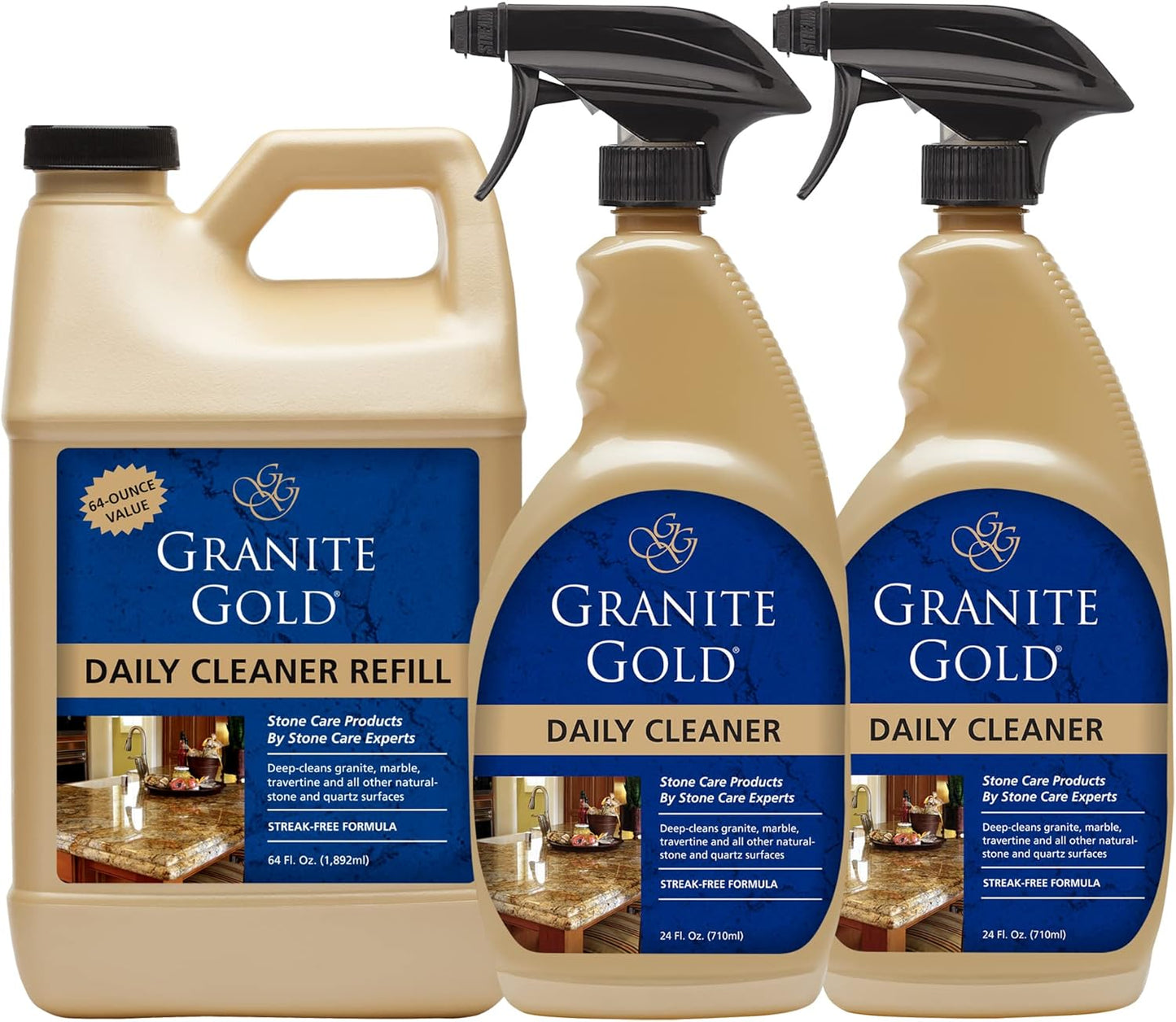 Granite Gold Daily Cleaner for Granite, Marble & Other Natural Stone & Quartz Surfaces, 32 Ounces