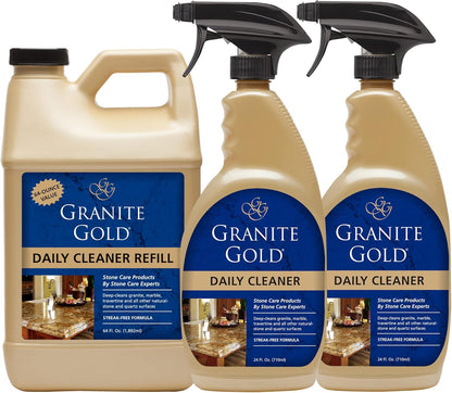 Granite Gold Daily Cleaner for Granite, Marble & Other Natural Stone & Quartz Surfaces, 32 Ounces