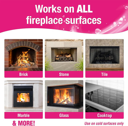 Quick 'n Brite Fireplace Gel Cleaner for Brick, Stone, Rock, Tile, and Marble, Nonabrasive Fireplace Cleaner, Made in the USA, 16 oz