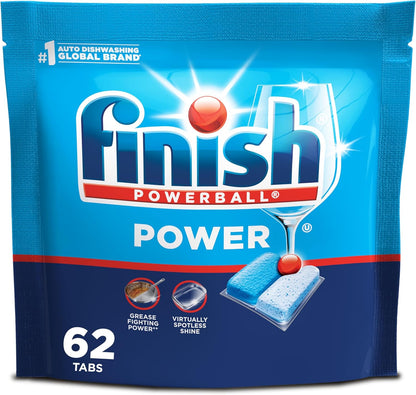 Finish Power Dishwasher Pods, No Pre-Rinse Dishwasher Detergent Soap For Deep Clean & Shine with Degreasing Power, 43 Count