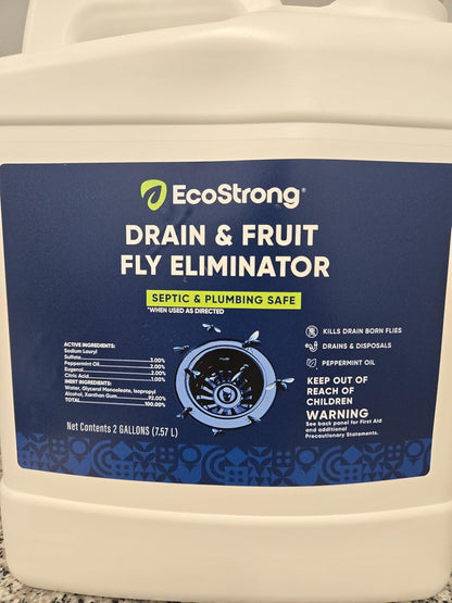 Fruit Fly Drain Treatment | Drain Fly Eliminator | All-Natural, Eliminates Gnats, Sewer Flies and More - Works in All Drains - 1 Gallon