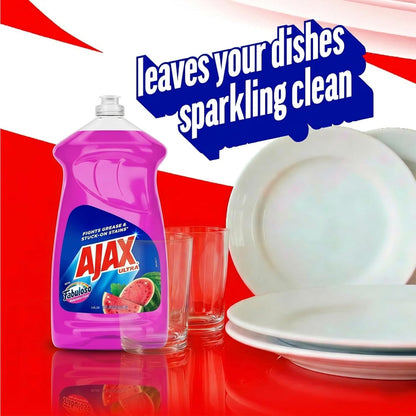 Ajax Ultra Liquid Dish Soap Orange Scent, Triple Action, 90 fl oz Bottle