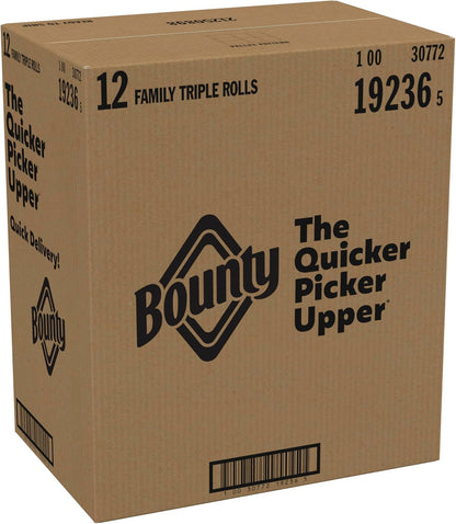 Bounty Quick Size Paper Towels, White, 8 Family Rolls