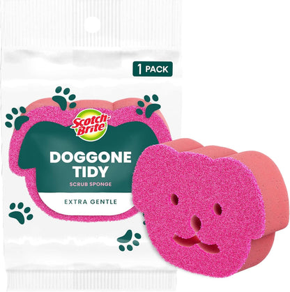 Scotch-Brite Doggone Tidy Non-Scratch Scrub Sponge, Two- Sided, Limited Edition, 1 Sponge