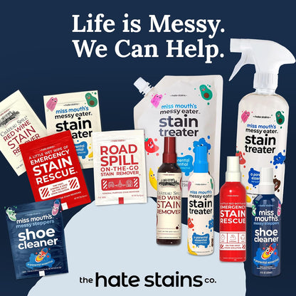 Miss Mouth's Messy Eater Stain Treater Spray - 4oz & 10 Wipes Stain Remover - Newborn & Baby Essentials - No Dry Cleaning Food, Grease, Coffee Off Laundry, Underwear, Fabric