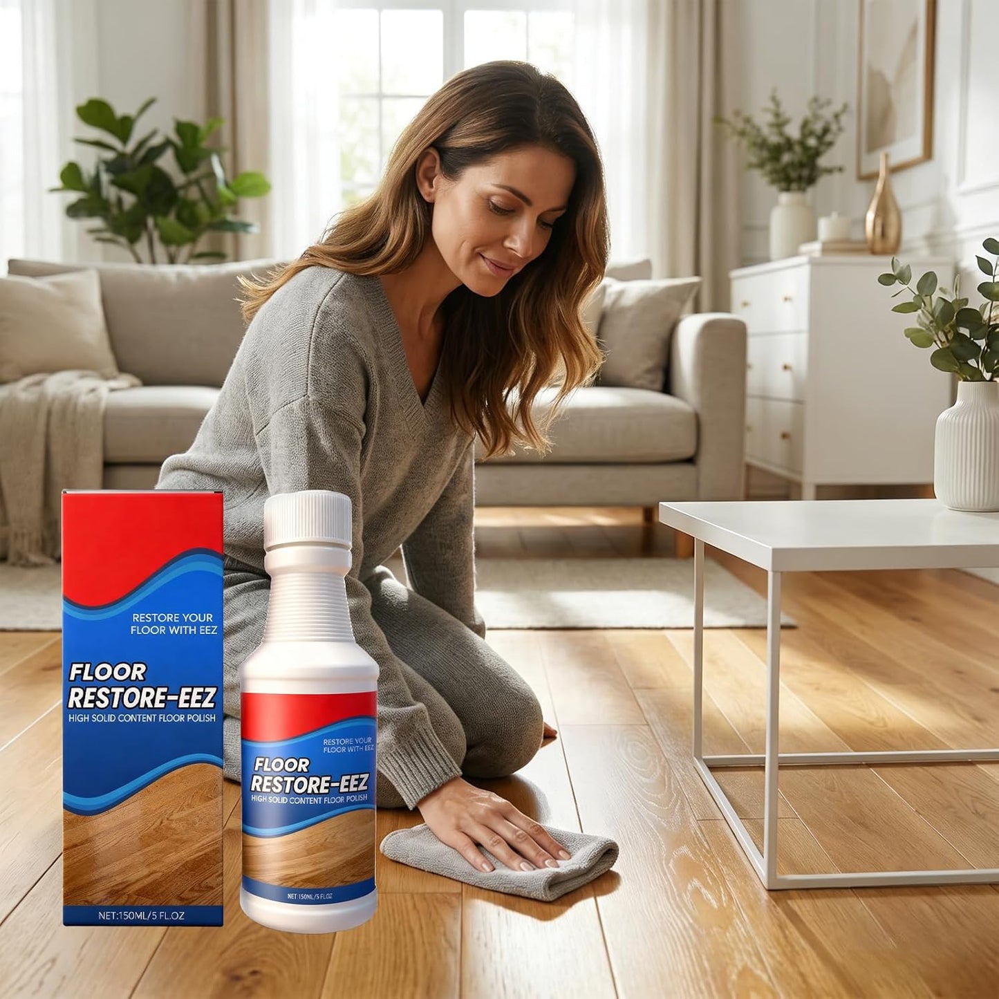 Floor Restore Cleaner and Polish, Revitalizes and Protects Wood, Laminate, Vinyl, Bamboo Floors, Spray