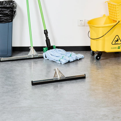 Restaurantware-SQUEEGEE ONLY: Clean Tek Professional 29.92 Inch Floor Squeegee, 1 Broom With Double Rubber Blade - Handle Sold Separately, Heavy-Duty, Steel Wiper For Concrete Floor