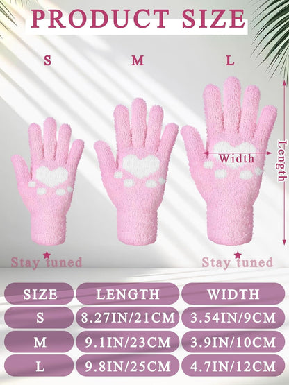 Patelai 3 Pairs Microfiber Plant Dusting Gloves Leaf Cleaning Gloves for Indoor Plants, Blinds, Furniture, House (Green Yellow,Blue,Pink,Medium)