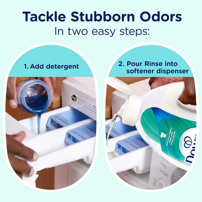 Downy Rinse Laundry Odor Remover, Cool Cotton Scent, 48 fl oz, Fabric Softener And Laundry Odor Removal Rinse, Fights Odors At The Source, HE Compatible