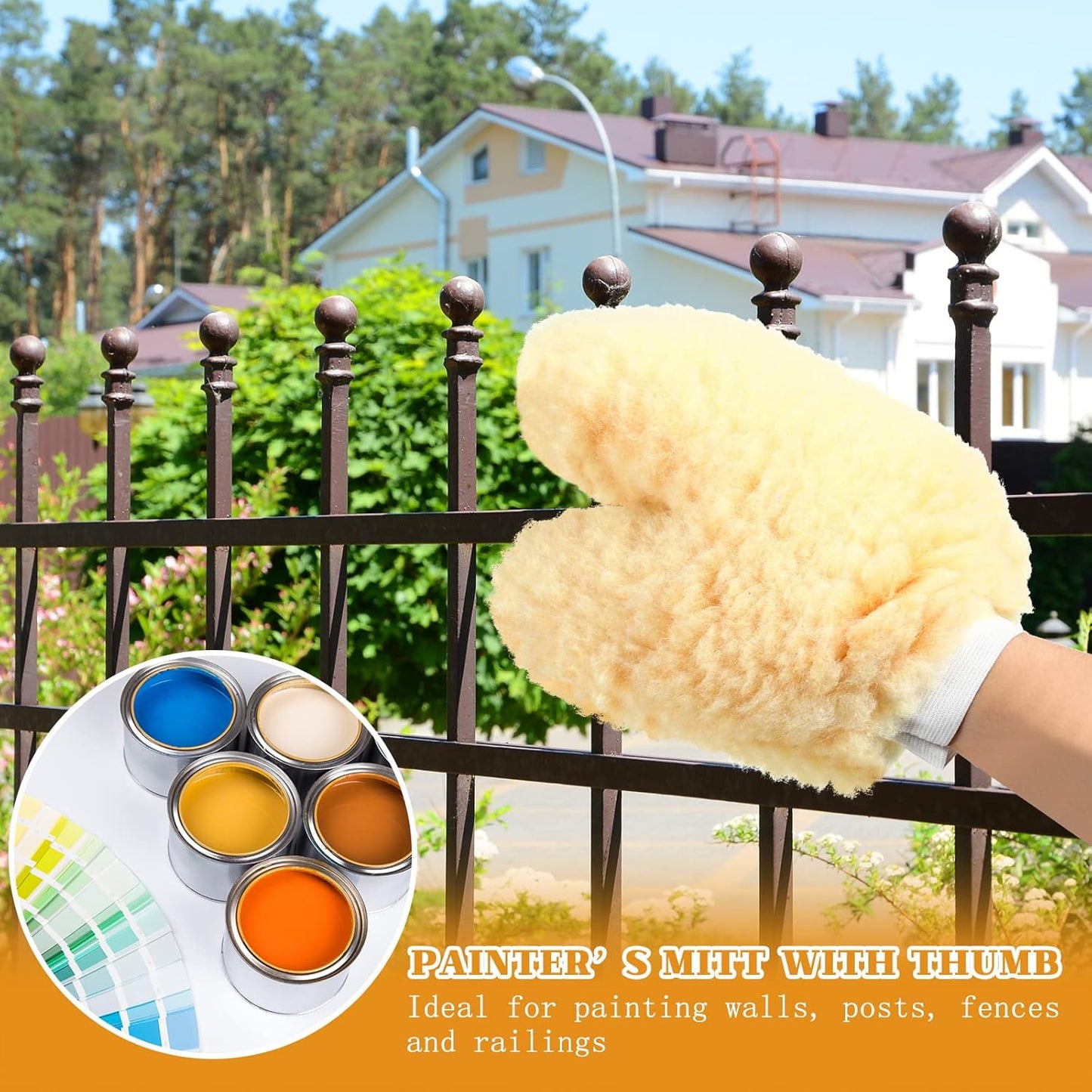 Remerry 12 Pcs Painters Mitt Painting Gloves with Thumb Paint Mitt Cleaning Dusting Gloves for Painters Decorators