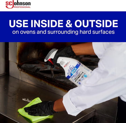 SC Johnson Professional Fantastik Max Oven & Grill Cleaner Spray, Cleans Inside and Out, 32 Fl Oz