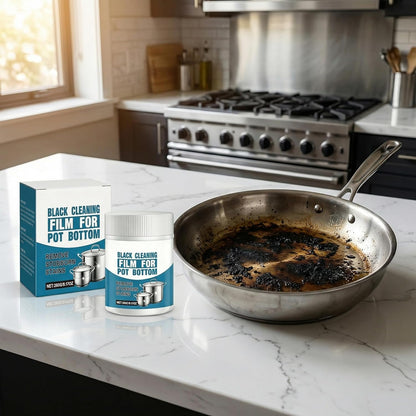 Strong Stain Remover Paste for Pot Bottom, Powerful and Effective Kitchen Cleaner for Burnt Cookware, Oil Stain Remover, Multipurpose Cooktop & Cookware Polish for Effortless Restoration, 120g