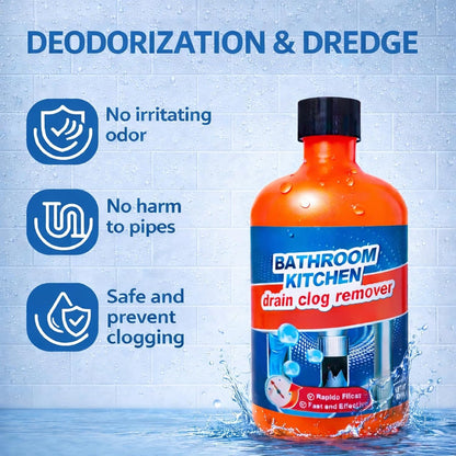 Drain Clog Remover, Liquid Plumber Drain Cleaner, Sink Cleaner, Pipe Cleaners for Shower or Sink Drains, Professional Toilet Unclogs and Removes Hair, Blockage (2 pcs)