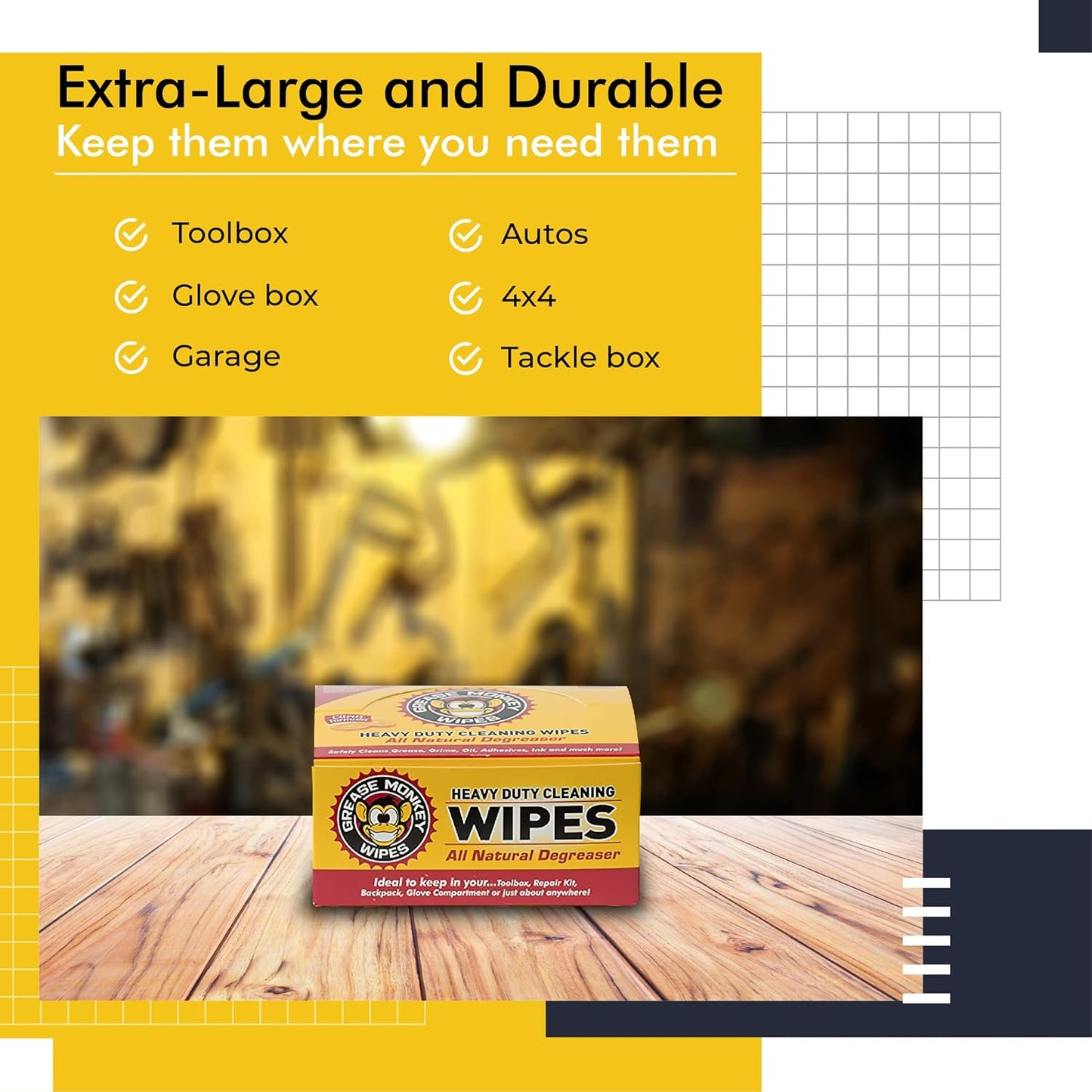 Individual Heavy Duty Cleaning Wipes, 24-Count