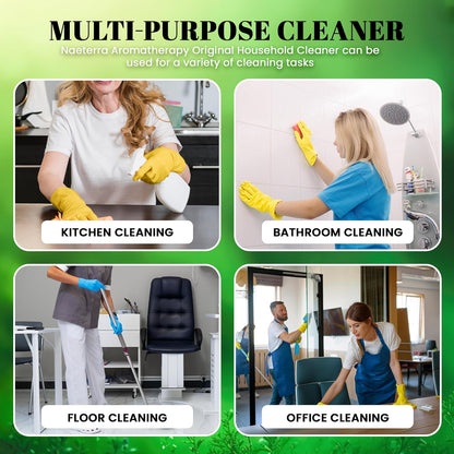 Naeterra Aromatherapy Cleaning Concentrate 64 oz - Natural All Purpose Multi Surface Cleaner - Plant Based Essential Oil Formula for Floors, Glass & Counters - Makes 24 Gallons - Pet Safe & Non Toxic