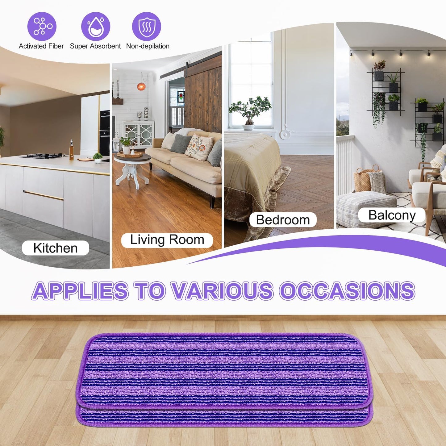 30 Pack Valuable Disposable Mopping Pad Refills Compatible with Swiffer PowerMop, Power Mop Refill Pads Replacements for Swiffer Power Mop Spray Mop Dry&Wet Pads Refills for Multi-Surface Floor Clean