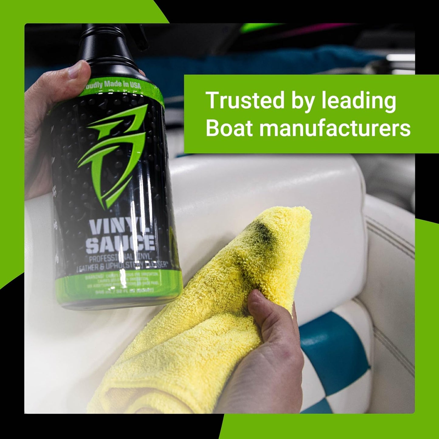Boat Bling VS-0032 Vinyl Sauce Premium Vinyl and Leather Cleaner, 32 Oz., for Boats, RVs, Powersport Vehicles and More