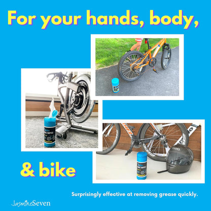 Xtri Bike Wipes - 45 Degreasing Wet Wipes – Safe Natural Peppermint - by Jasmine Seven