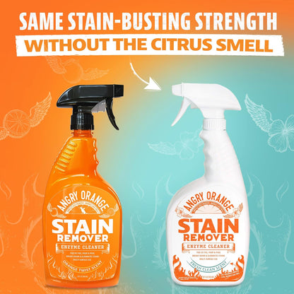 ANGRY ORANGE Stain & Odor Remover - 32oz Pet Urine Enzyme Cleaner - Enzymatic Dog & Cat Pee Destroyer and Odor Eliminator - NEW Orange Rush Scent Cleaning Solution for Home