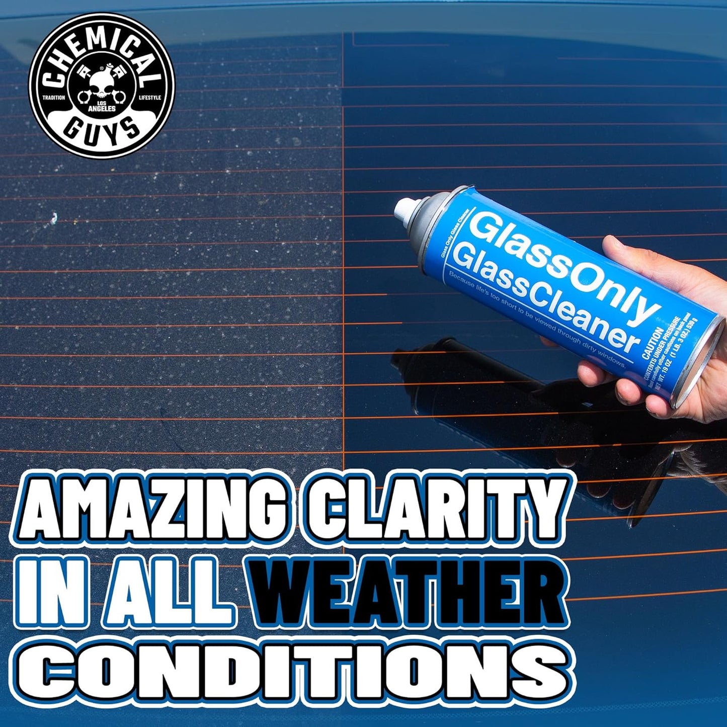 Chemical Guys CLDSPRAY100 Foaming Glass Cleaner (Works on Glass, Windows, Mirrors, Navigation Screens & More; Car, Truck, SUV and Home Use), Ammonia Free & Safe on Tinted Windows, 19 fl oz