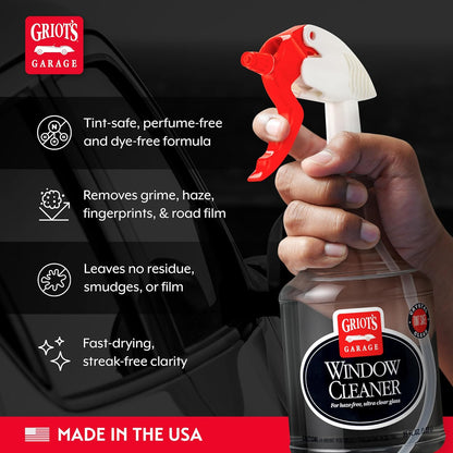 Griot's Garage Window Cleaner, Cleaning Spray for Automotive Windows, Mirrors, Shower Doors, and More, 11101, One Gallon