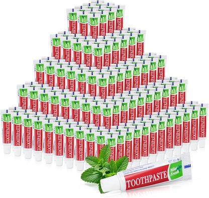 Travel Size Mini 0.176 oz Toothpaste Bulk, Disposable Mint Flavor Pocket Teeth Paste Small Essential Toothpaste for Travel, Home/Hotel/Guests/Charity/Homeless/Camping Oral Care Single Use, 30 Tubes