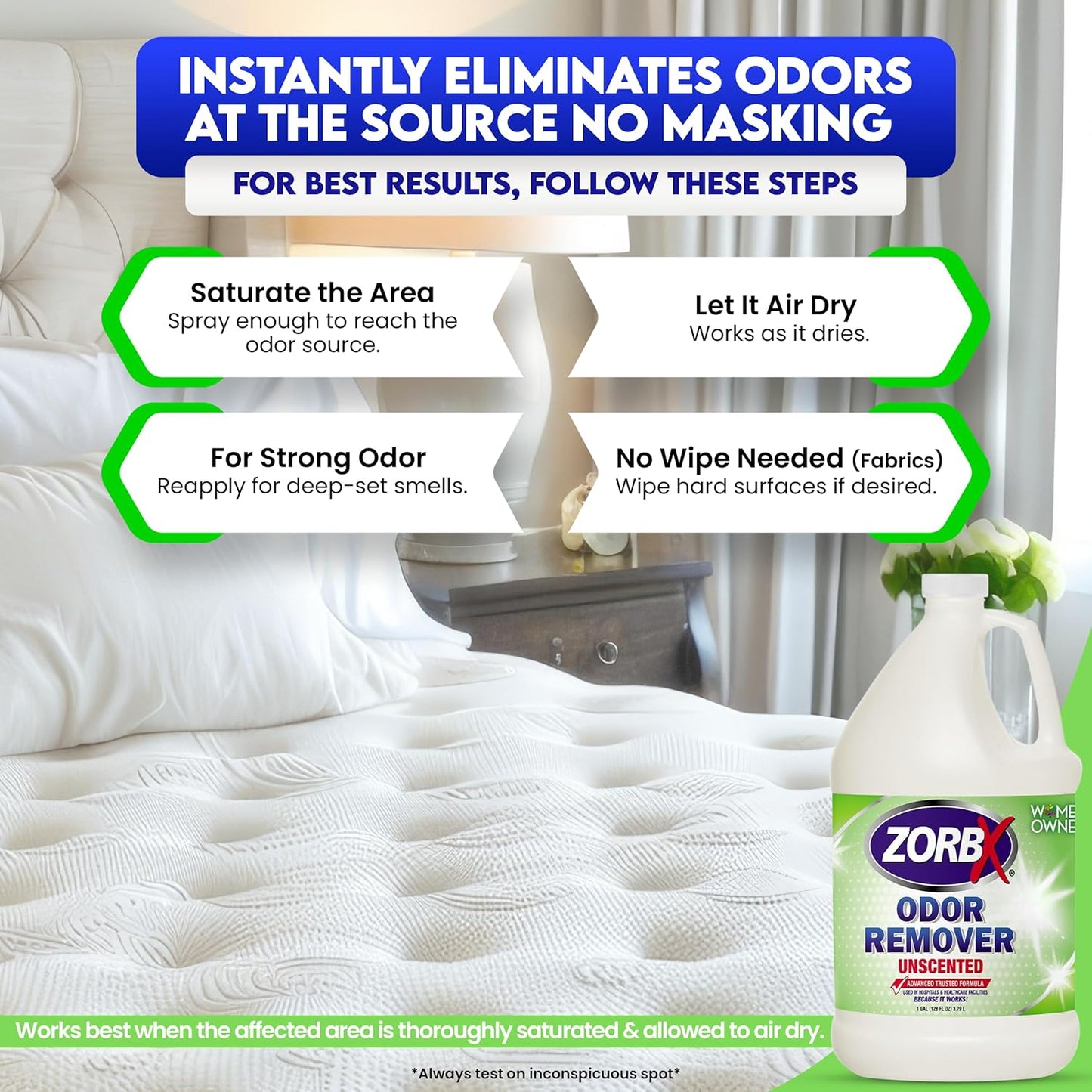 ZORBX Unscented Odor Remover Spray 32 oz - Perfect Solution for Strong Odor - Advanced Trusted Formula & Fast-Acting Odor Eliminator for Dog, Cat, Puppy