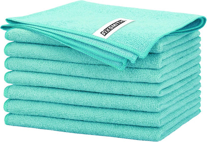FIXSMITH Microfiber Cleaning Cloth - Pack of 8, Size: 12 x 16 in, Multi-Functional Cleaning Towels, Highly Absorbent Cleaning Rags, Lint-Free, Streak-Free Cleaning Cloths for Car Kitchen Home