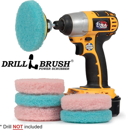 Bathroom - Cleaning Supplies - Drill Brush Power Scrubber Pads - Shower Cleaner - Bathtub - Bath Mat - Bathroom Sink - Tile Cleaner - Baseboard Cleaner - Vinyl Flooring - Hard Water Stain Remover
