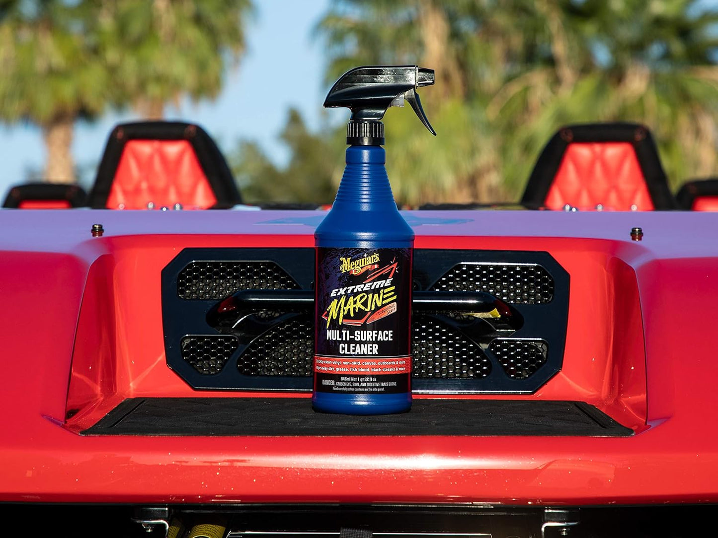 Meguiar's Extreme Marine Vinyl & Rubber Protectant M180132, 32 Oz Spray—Uv Protectant For Boat Owners & Rv Users; Use On Marine/Rv Vinyl And Rubber To Help Prevent Fading And Drying