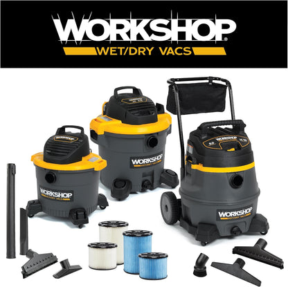 WORKSHOP Wet/Dry Vacs Shop Vacuum Accessories WS25001A Dusting Brush Attachment for Wet Dry Vacuum Cleaners, Fits 2-1/2-inch Extension Wands and Hoses
