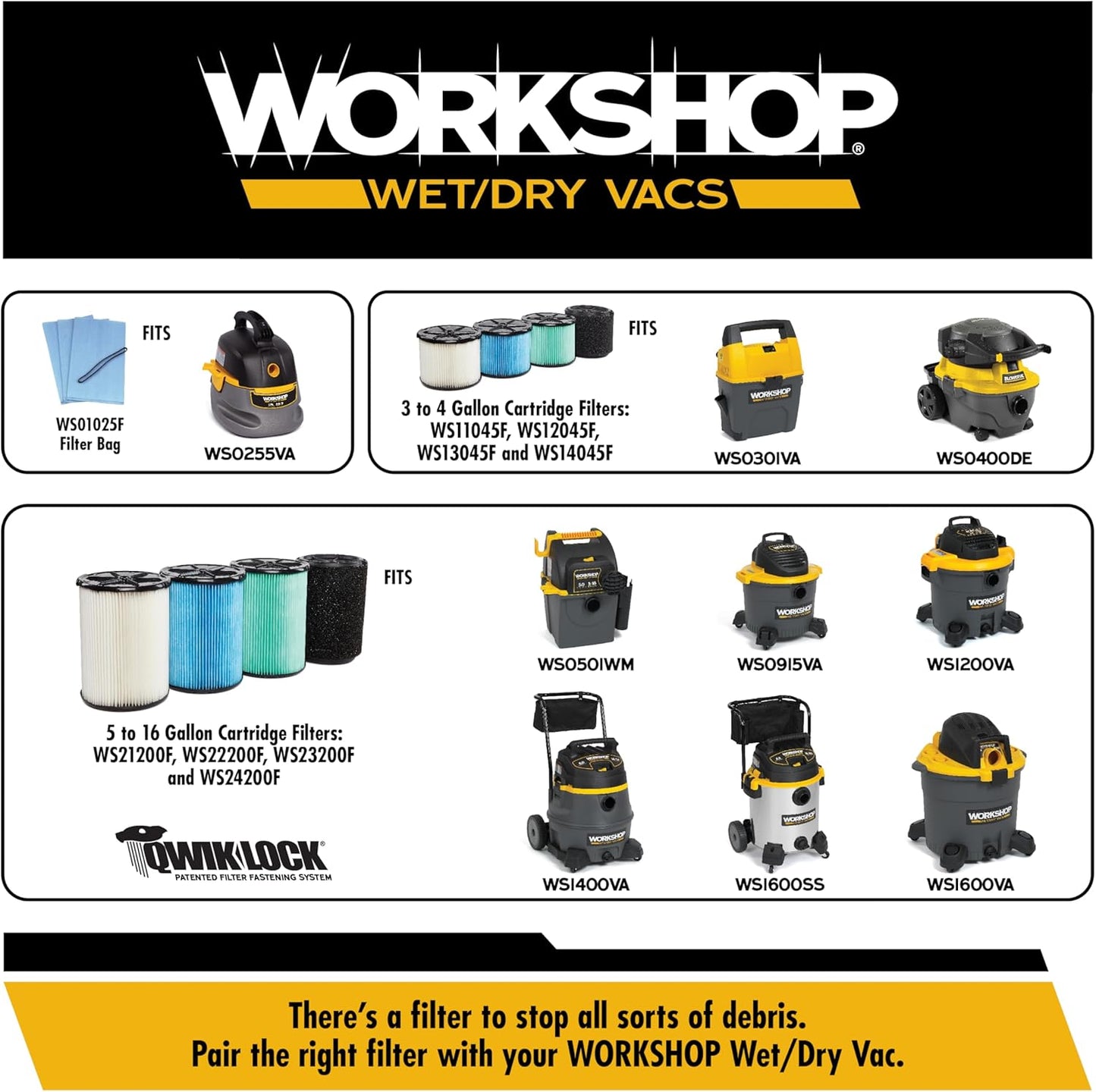 WORKSHOP Wet/Dry Vacs Shop Vacuum Accessories WS25001A Dusting Brush Attachment for Wet Dry Vacuum Cleaners, Fits 2-1/2-inch Extension Wands and Hoses
