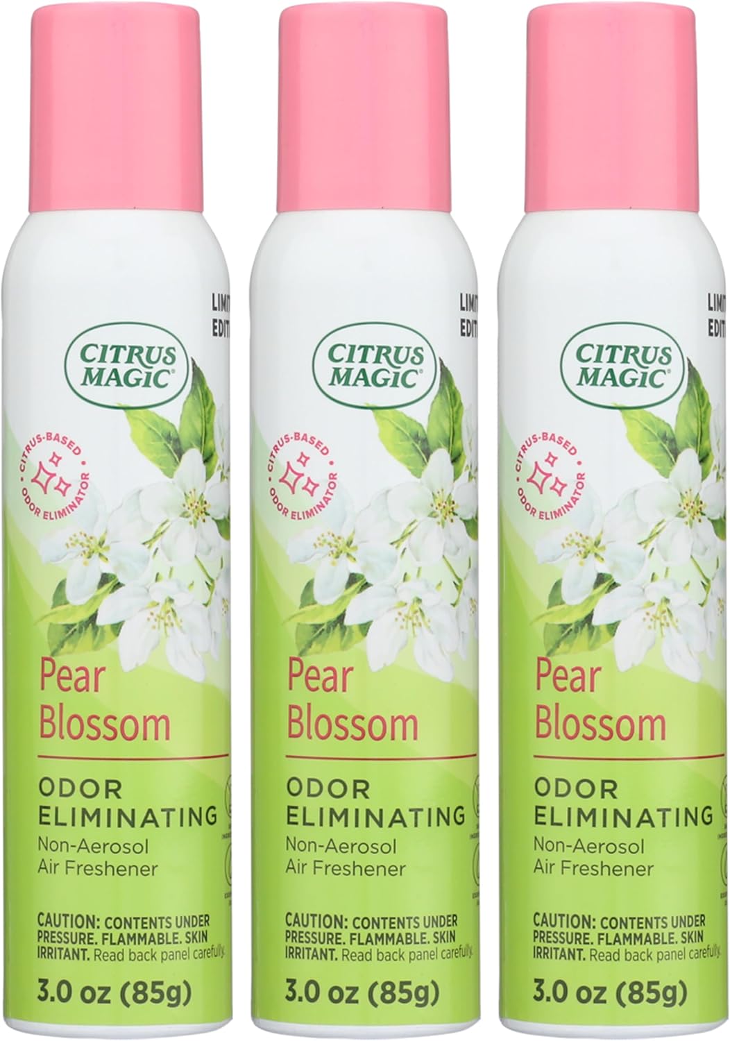 Citrus Magic Limited Edition Odor Eliminating Air Freshener Spray, Assorted Spring Fragrances, 3-Ounce, Pack of 3