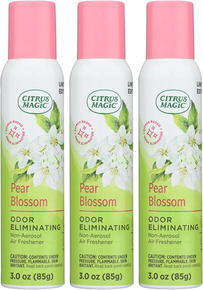 Citrus Magic Limited Edition Odor Eliminating Air Freshener Spray, Assorted Spring Fragrances, 3-Ounce, Pack of 3