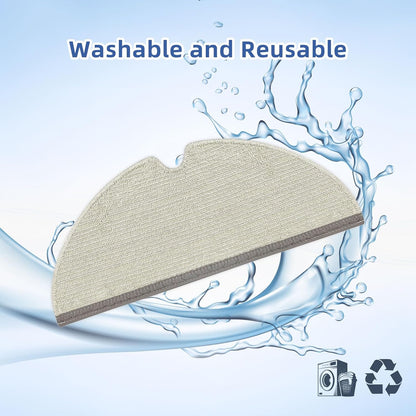 SONGRUI Replacement Spare Microfiber Mop Cloth Pad Compatible With Roborock Q7 Max, Q8 Max, Q5 Pro, S5 Max, E4, E5, S5, S6, S6 Pure, S6 MaxV, Q5, Q5 Pro+, Q7 And Q8 Max+ Vacuum Robots 4 Pcs Refill Kit