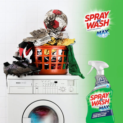 Spray N’ Wash Max Stain Remover Spray, Laundry Pre-Treat for Tough Stains, 16oz