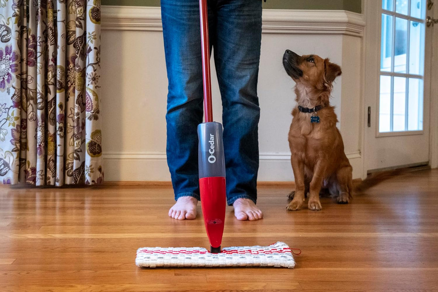 O-Cedar ProMist MAX Microfiber Spray Mop, Red