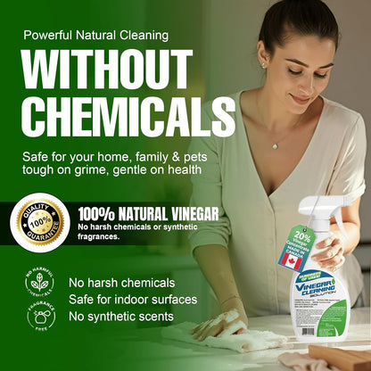Eco Solutions All Purpose Vinegar Cleaning Solution is a Multi Use Home & Garden Cleaner, 20% Vinegar concentrate - 1 L Spray Bottle