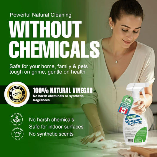Eco Solutions All Purpose Vinegar Cleaning Solution is a Multi Use Home & Garden Cleaner, 20% Vinegar concentrate - 1 L Spray Bottle
