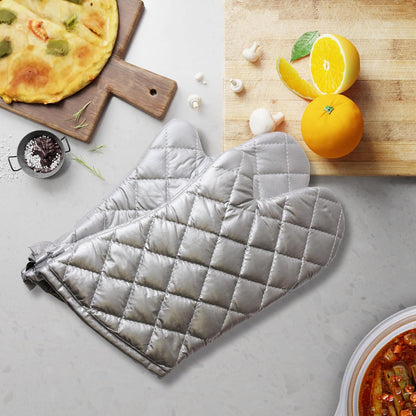 ARCLIBER Oven Mitts 1 Pair of Quilted Terry Cloth Cotton Lining,Extra Long Professional Classic Oven Mitt Heat Resistant Kitchen Oven Gloves,16 Inch