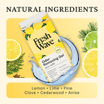 Fresh Wave Odor Removing Gel, 7 oz., Pack of 3 - Odor Absorbers for Home, Safer Odor Relief, Natural Plant-Based Odor Eliminator, Every 7 oz. lasts 15-30 Days, For Cooking, Trash & Pets