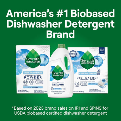 Seventh Generation Dishwasher Detergent Gel Lemon Scent 2 pack for sparkling dishes dishwasher soap 70 oz