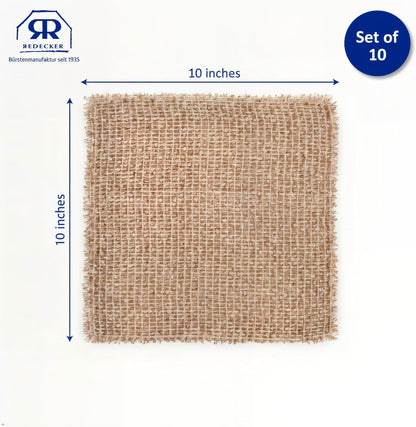 Redecker Copper Thread Pot Scrubber, Woven Copper Scouring Pads, 2 Pack Kitchen Scrubber for Pots Pans Sink Stove Stainless Steel, 3 in Diameter, Made in Netherlands