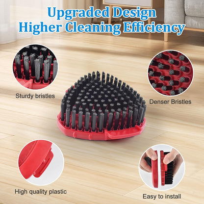 Mop Heads Replacements for Ocedar, Mop Replace Head for O Cedar EasyWring 1-Tank Spin Mop, 6 Mop Heads Include 3 Microfiber Mop Refills, 2 Upgrade Scrubber Mop Head, 1 Mop Base for O-Cedar Mop