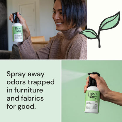 Fresh Wave Original Scent Odor Removing Spray, 8 fl. oz. | Pack of 2 | Odor Absorber for Home, Furniture, Fabrics & Trash | Safer Odor Relief