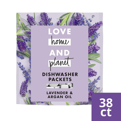 Love Home and Planet Dishwasher Detergent, Gel Lavender & Argan Oil, 56 oz