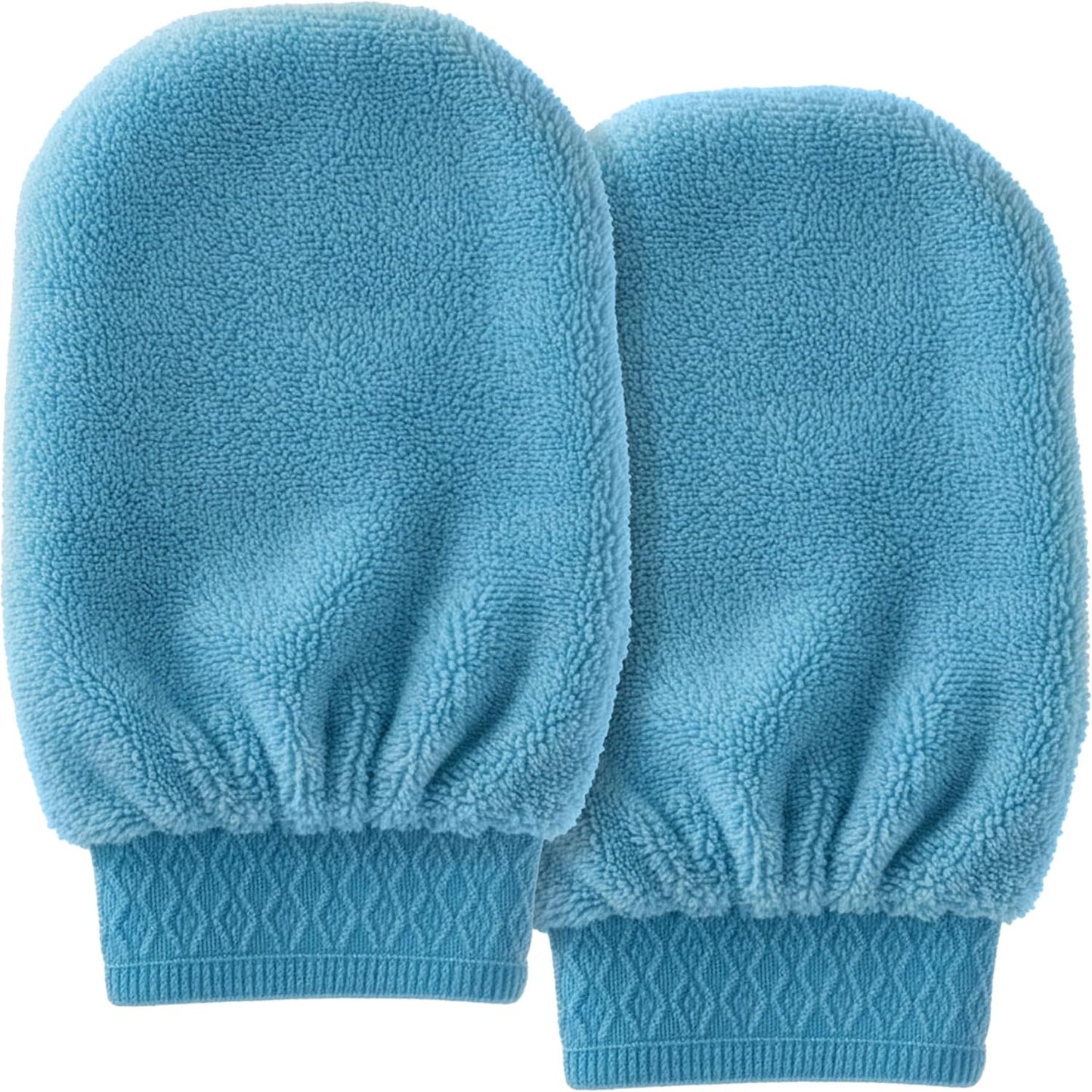 DecorRack 2 Pack Microfiber Cleaning Mitts for Dusting, Washing Cars, Windows, Furniture, and Household Surfaces, Lint-Free & Reusable,Gray (Pack of 2)