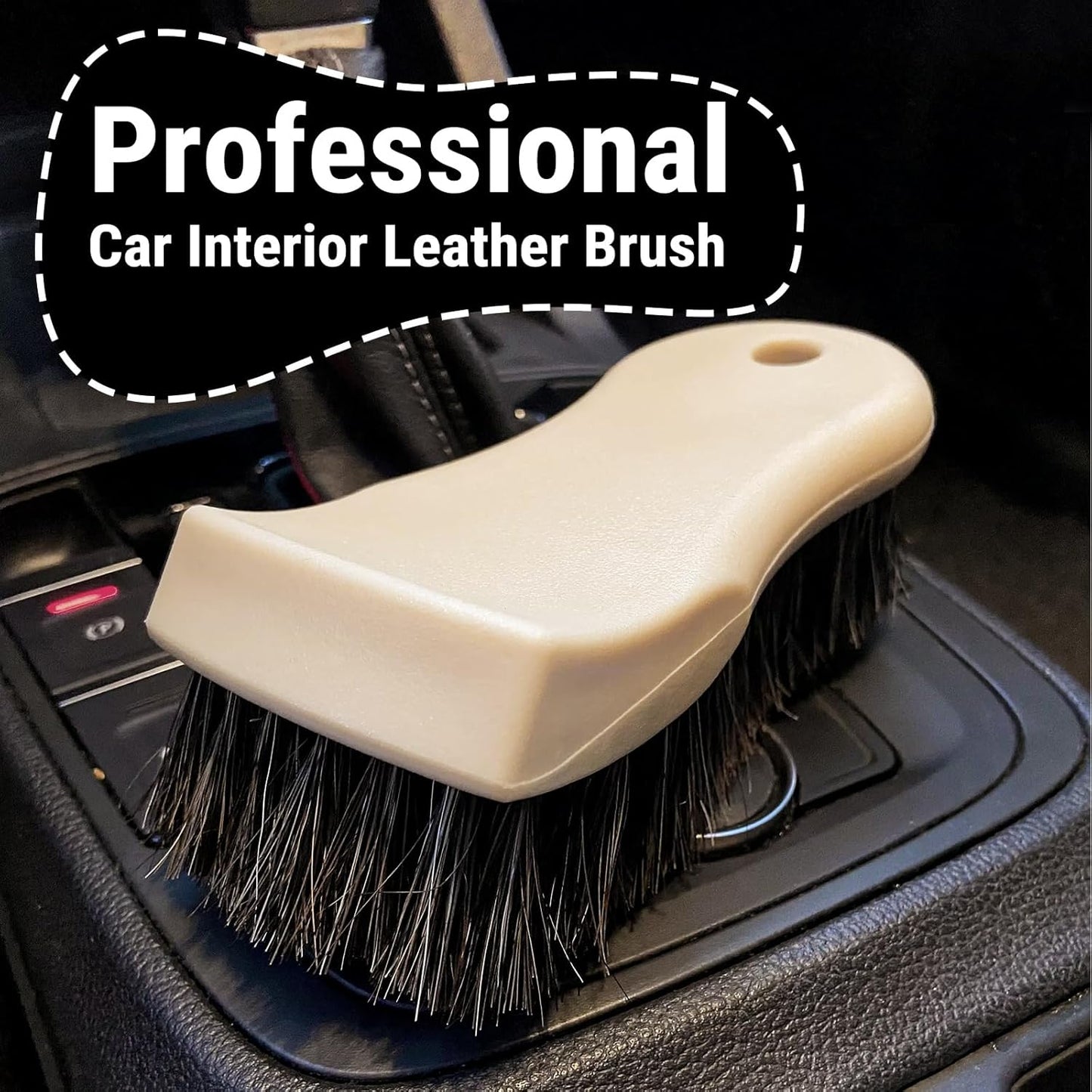 YeewayVeh 3pcs Car Detailing Brush Set, Boars Hair Detailing Brushes, Ultra Soft Detail Brush for Air Vent Leather Seat, Scratch Free Car Detailing Brushes for Interior Exterior, Orange