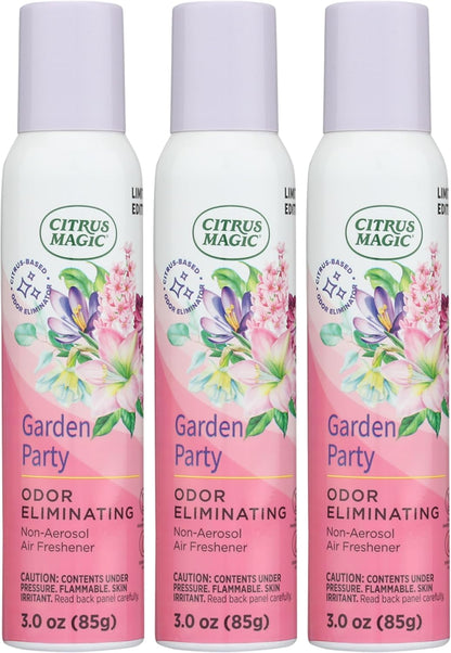 Citrus Magic Limited Edition Odor Eliminating Air Freshener Spray, Assorted Spring Fragrances, 3-Ounce, Pack of 3